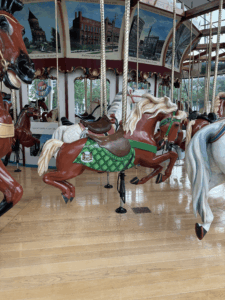 Scotty, the carousel horse sponsored by the Humphrey family.