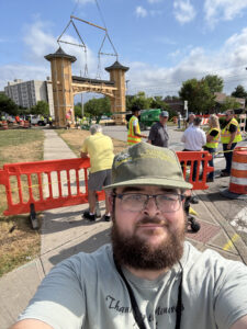I took one final selfie with the Euclid Beach Park Arch before it was moved.