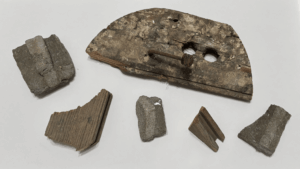 I salvaged several fragments of the Euclid Beach Park Arch's original foundation as keepsakes for my collection.
