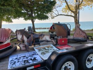 The Amusement Preservation Museum displayed several original Euclid Beach Park ride cars and other memorabilia from their collection. (Photo by Julie Smith)