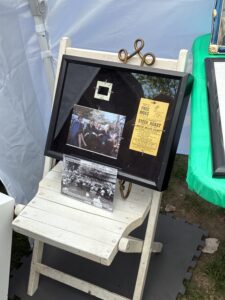 One popular element of my display was an original slide showing Jackie and John F. Kennedy on stage during their campaign visit to Euclid Beach Park, as well as an original folding chair which may have been used that day.